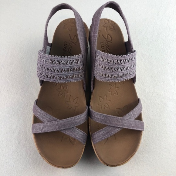 Skechers Shoes - Skechers Luxe Foam Wedge Sandals Sz 8